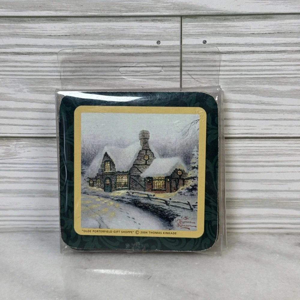 Thomas Kinkade Victorian Christmas 2004 Coasters New In Package